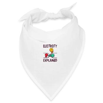 Elektriker Elektroniker lustig Elektronik Elektrik - Bandana - Weiß - Vorne