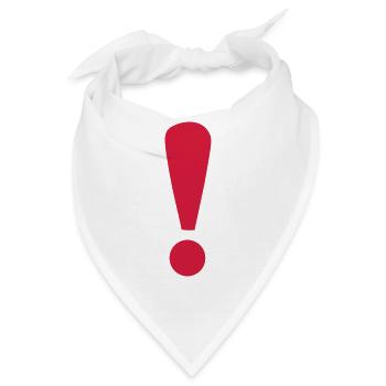 Ausrufezeichen - Bandana - Weiß - Vorne