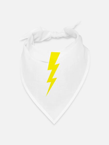 Blitz - Bandana Dreieckstuch - Weiß