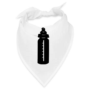 baby_milch_flasche_flaeschchen - Bandana - Weiß - Vorne