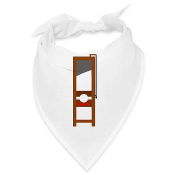 Guillotine Fallbeil Schafott Hinrichtung Horror - Bandana - Weiß - Vorne