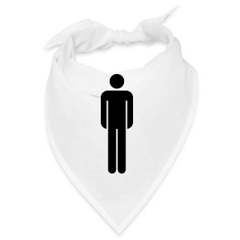 pictogram mann figur maennlich stehend neutral zei - Bandana - Weiß - Vorne