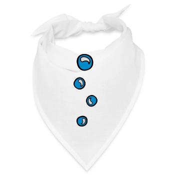 Blasen Seifenblase Kugel Kugel Kugel - Bandana - Weiß - Vorne