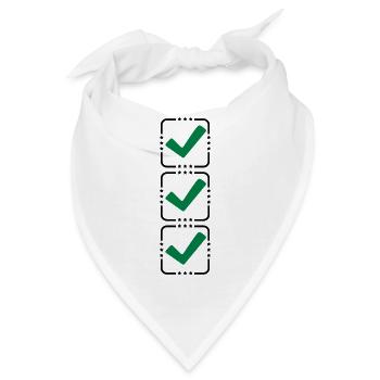 3 Haken Buttons - Bandana - Weiß - Vorne