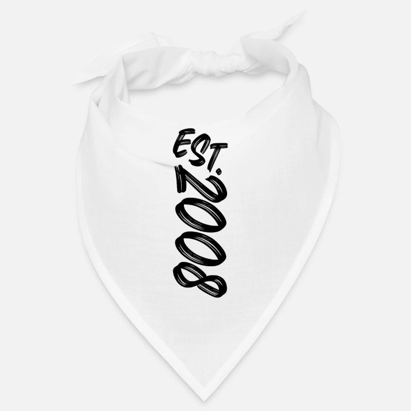 Est. 2008 - Established 2008 - Geburtstag Geschenk Bandana