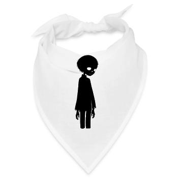 Dunkel sein - Bandana - Weiß - Vorne