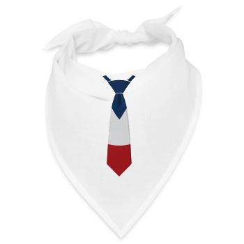 France Tie – Flaggendesign - Bandana - Weiß - Vorne