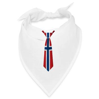 Norway Tie – Flaggendesign - Bandana - Weiß - Vorne