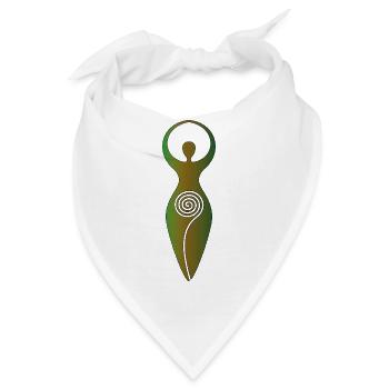 Wicca-Spiralgöttin – Weibliche Energie - Bandana - Weiß - Vorne