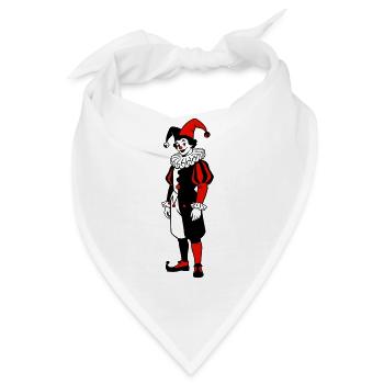 Joker mittelalterlich - Bandana - Weiß - Vorne