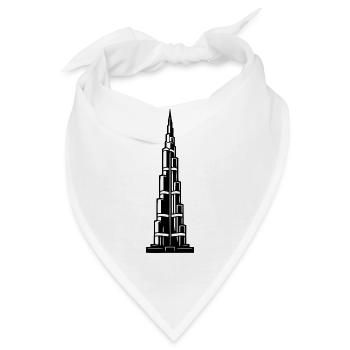 Burj Khalifa Dubai - Bandana - Weiß - Vorne