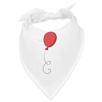 roter Luftballon - Bandana - Weiß - Vorne