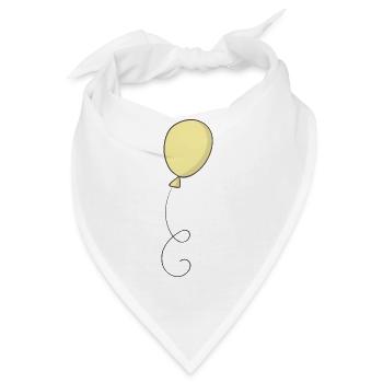 Gelber Luftballon - Bandana - Weiß - Vorne