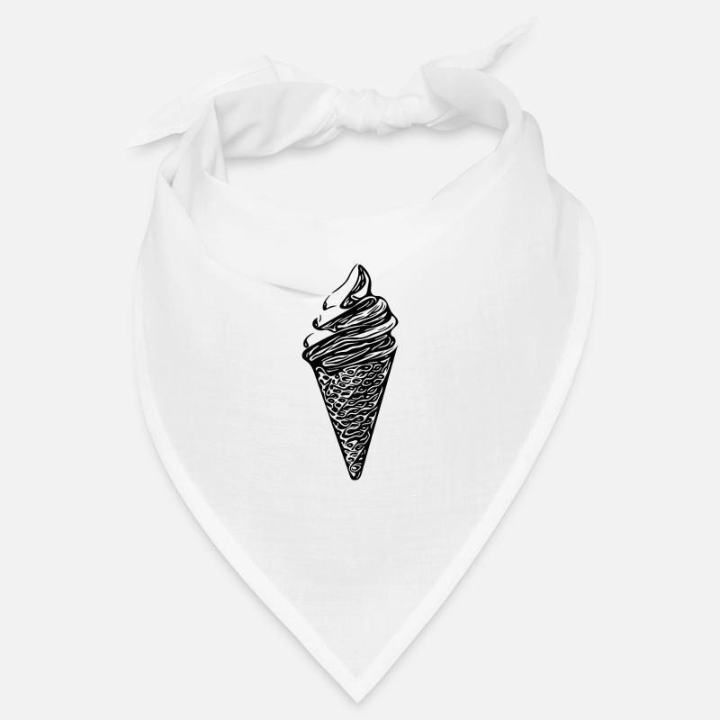 Crème glacée molle fraîche à la gaufre Bandana