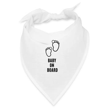 Baby on Board - Bandana - Weiß - Vorne