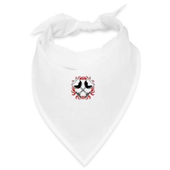 Weinglas Rotwein Symbol - Bandana - Weiß - Vorne