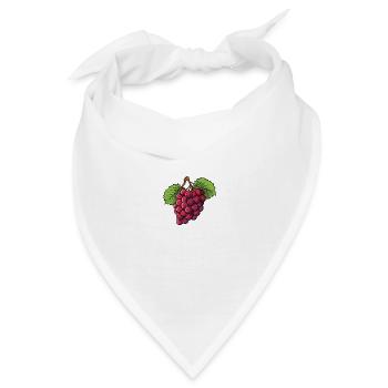 Weintrauben Frucht - Bandana - Weiß - Vorne