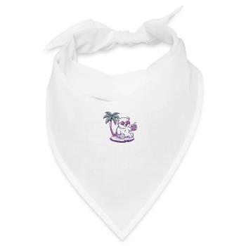 Eisbär Sommer Strand Comic - Bandana - Weiß - Vorne