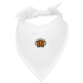Bier Team Bierglas - Bandana - Weiß - Vorne