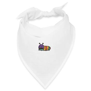 Wurm Halloween Tier - Bandana - Weiß - Vorne