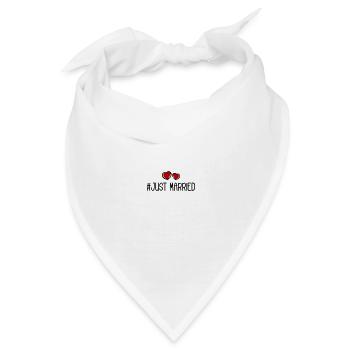 Just Married Hochzeit Herz - Bandana - Weiß - Vorne