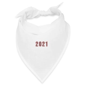 2021 Jahr Zahl - Bandana - Weiß - Vorne
