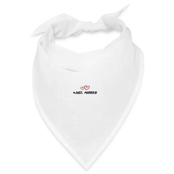 Just Married Hochzeit Herz - Bandana - Weiß - Vorne