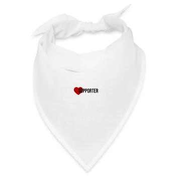 Supporter Herz - Bandana - Weiß - Vorne
