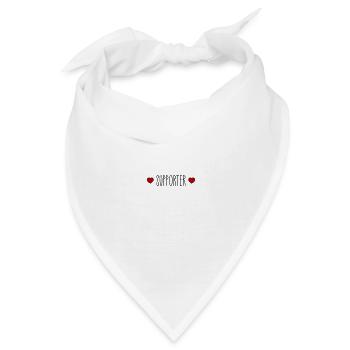 Supporter Herz - Bandana - Weiß - Vorne