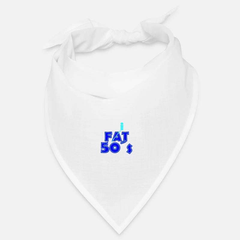 fat 50s blue white Bandana