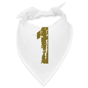 1 - Nummer - Bandana - Weiß - Vorne