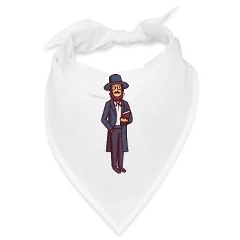 Vintage Jude Illustration - Bandana - Weiß - Vorne