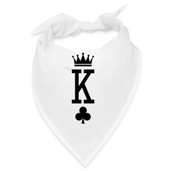 König der Karten - Bandana - Weiß - Vorne
