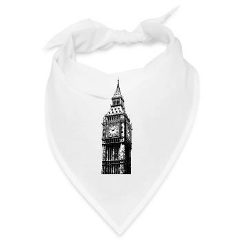 BIG BEN WAHRZEICHEN ENGLAND LONDON STENCIL - Bandana - Weiß - Vorne