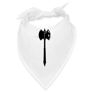 Mittelalter mittelalterlich Axt Gamer Tabletop 1 - Bandana - Weiß - Vorne