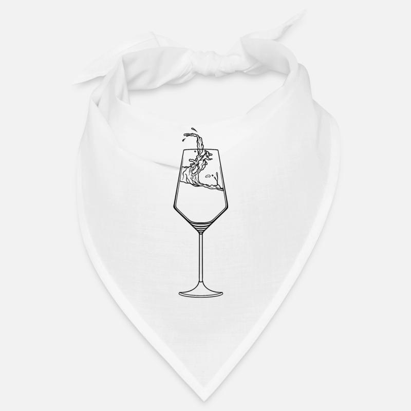 Verre à vin avec du vin Bandana