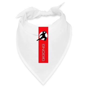 Qigong flagge - Bandana - Weiß - Vorne