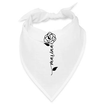 Marina Name Vorname Namensblume - Bandana - Weiß - Vorne