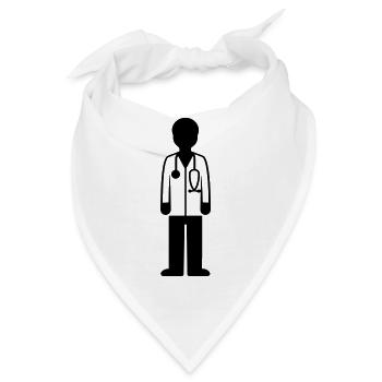 Doktor Arzt - Bandana - Weiß - Vorne
