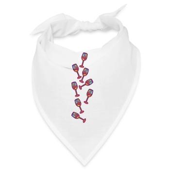 Weinglas Sektglas Symbol Wein - Bandana - Weiß - Vorne