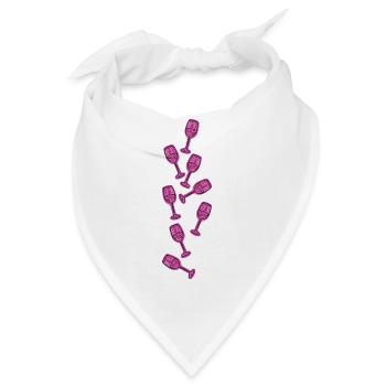 Weinglas Sektglas Symbol Wein - Bandana - Weiß - Vorne
