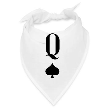 Queen of Pik and Spades - Bandana - Weiß - Vorne