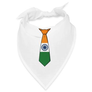 India Tie – Flaggendesign - Bandana - Weiß - Vorne