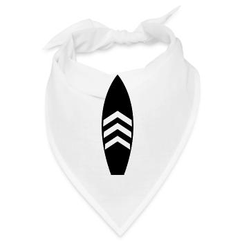 Vintage-Surfbrett - Bandana - Weiß - Vorne
