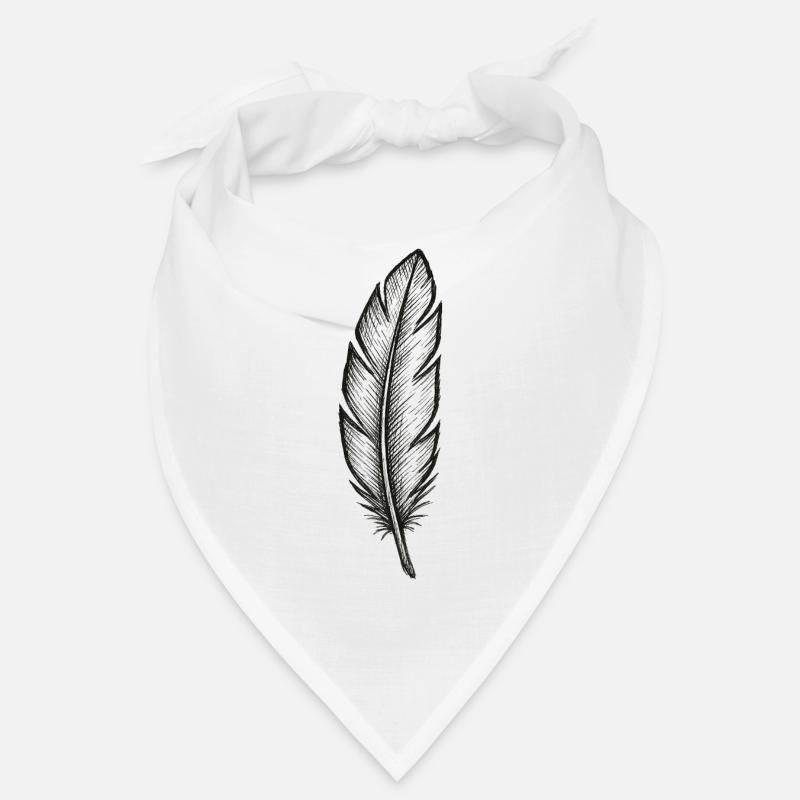 Plume noire pailletée avec texture Bandana