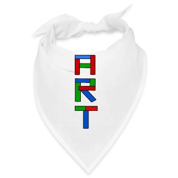 Geometrische Farbblöcke in Primärfarben - Bandana - Weiß - Vorne