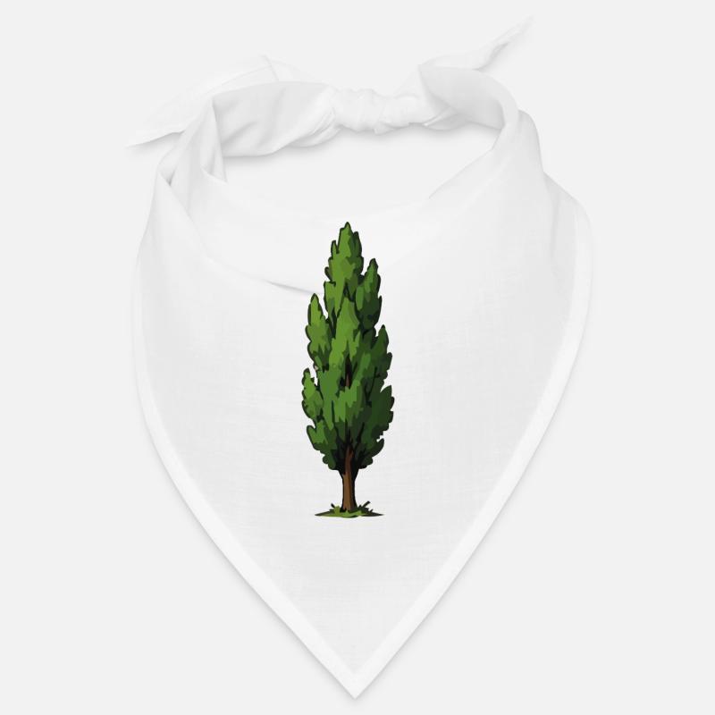 Stylized Green Tree Shape Bandana