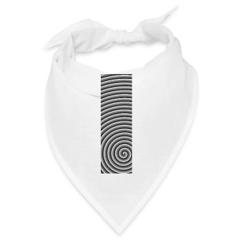 Hypnotische Spiral-Illusion - Bandana - Weiß - Vorne