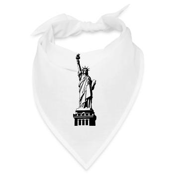 Freiheitsstatue Silhouette - Bandana - Weiß - Vorne