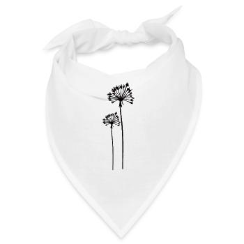 Pusteblumen, Löwenzahn - Bandana - Weiß - Vorne